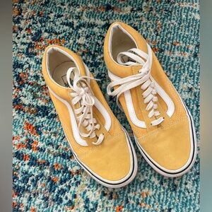 Vans Yellow and White Women's Sneakers